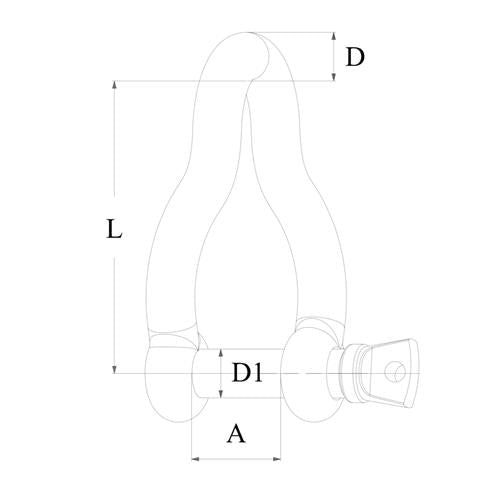 Hollex gedraaide sluiting lang gesmeed 8mm oogbout met schroefdraad rvs316