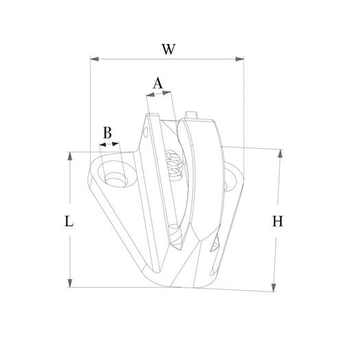 Hollex fenderhaak 35x31mm rvs316