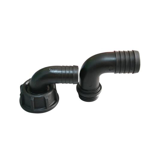 Hollex 90°-Bogen Set für ø 25 & 20 mm Schlauch mit 1″-Gewinde