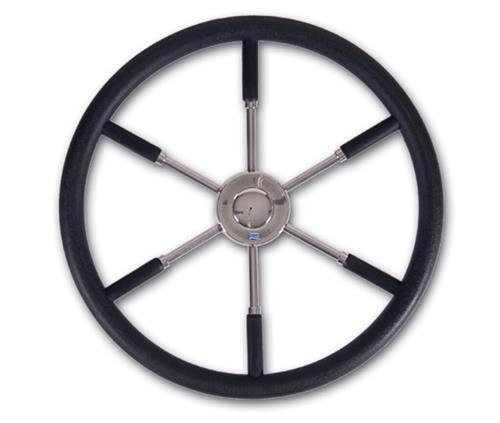 Stazo Bügelsteuerrad Typ 12 Edelstahl/schwarz 70cm