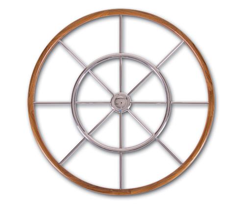 Stazo Reiflenkrad Typ 15 Edelstahl/Teak 90cm