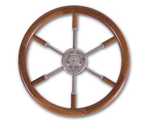 Stazo Lenkrad Typ 17 Edelstahl/Teak 45 cm