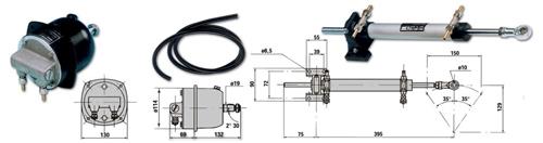Lecomble & Schmitt hydraulische besturing 27Kgm / omwenteling met terugslagklep en slang