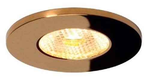 Prebit LED inbouwspot EB01-1 glanzend goud warm wit 10-30V 3W 25° incl. ballast
