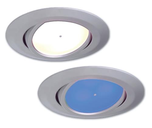 Prebit LED inbouwlamp EB15-3 master kantelbaar mat chroom blauw/warm wit 10-30V 3W dimbaar schakelbaar