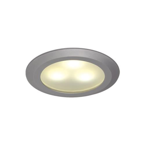 Prebit LED inbouwlamp EB12-2L master mat chroom warm wit 10-30V 3x1W dimbaar 25°