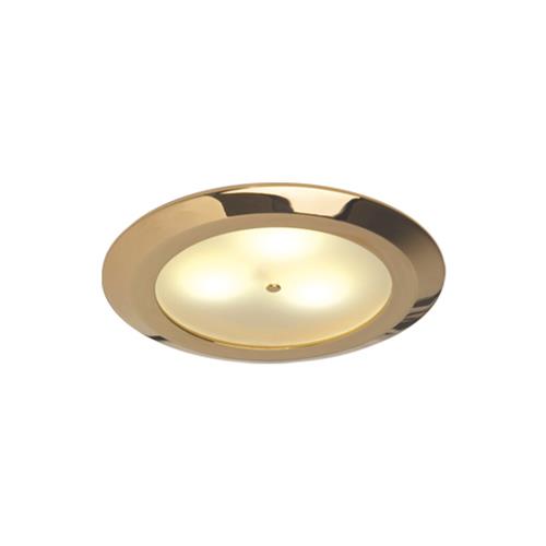 Prebit LED inbouwlamp EB12-2 master glanzend goud warm wit 10-30V 3x1W dimbaar 44°