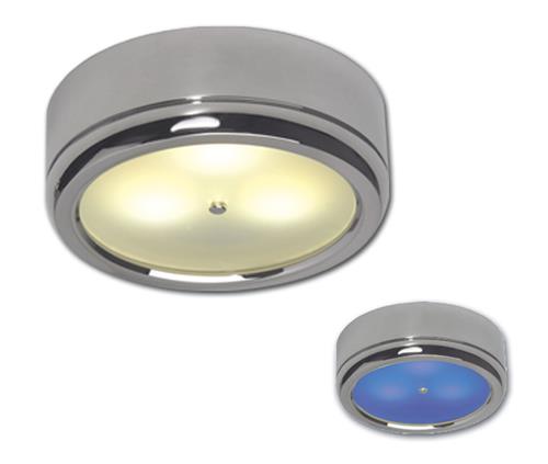 Prebit LED opbouwlamp D1-3 master chroom blauw/warm wit 10-30V 3W dimbaar