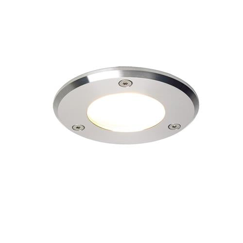 Prebit LED inbouwlamp EB32-1 slave ø85mm rvs gepolijst warm wit 10-30V 3W IP67