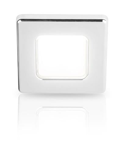 Hella EuroLED 75 inbouwspot vierkant 12V chroom met spread wit licht