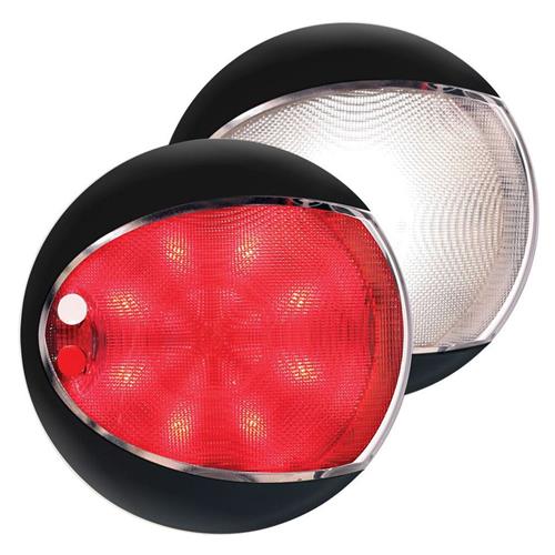 Hella EuroLED 130 Touch cabinelamp zwart wit/rood