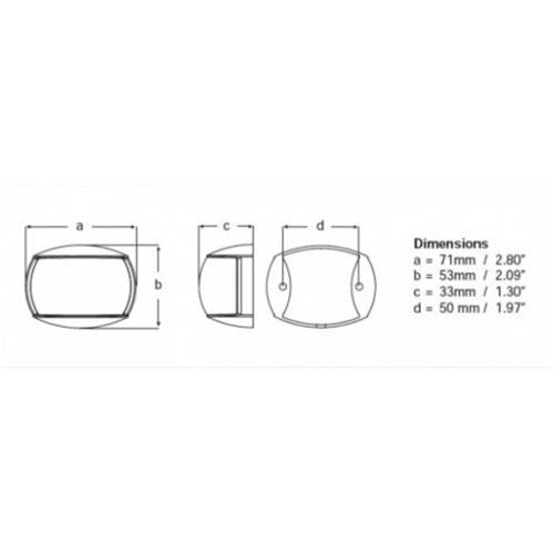 Hella NaviLED Compact bakboordlicht zwart/helder 8-28V