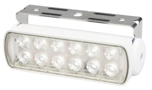 Hella Sea Hawk Arbeitsscheinwerfer weißes Gehäuse 12V weißes Licht/Bügelbefestigung