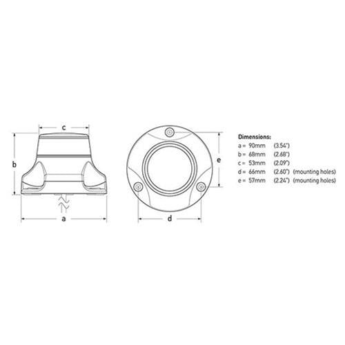 Hella NaviLED Pro rondschijnend wit 360° 12/24V 2NM wit huis