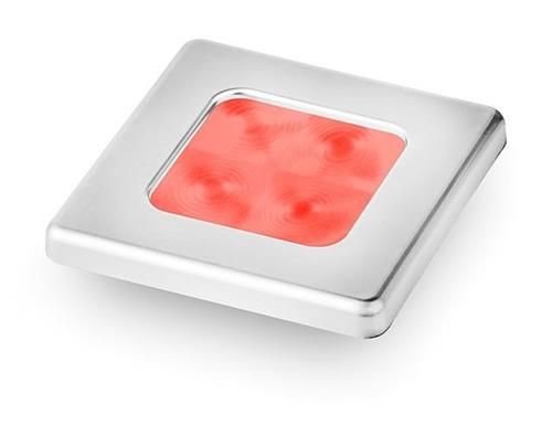 Hella LED courtesy lamp chroom vierkant 12V rood licht