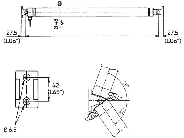 Ultraflex AV 3024 Lukenheber - Hub 300 mm (12") - 24 V