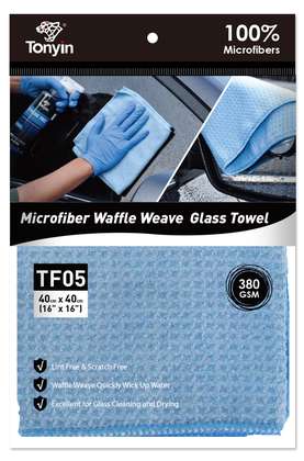 Tonyin Waffel-Glasreinigungstuch – 300 GSM
