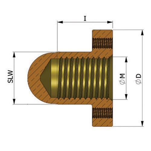 Exalto dopmoer DM24-CuAl10Ni24x2 voor as ø45mm