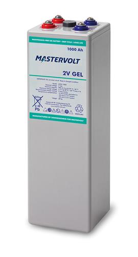 12x MVSV 1000Ah GEL 2V, inklusive 1x Verpackung