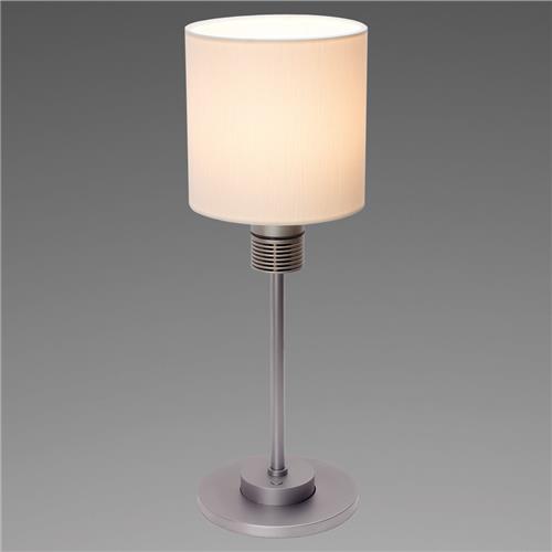 Prebit LED tafellamp NOVA mat chroom warm wit ronde kap wit 230V 6W geïntergreerde dimmer