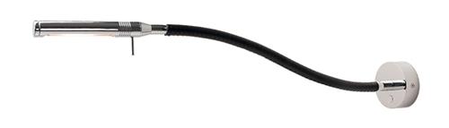 Prebit LED flexlamp 07HV 300mm zwart leer chroom warm wit 230V 3W dimbaar