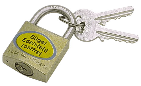 ABUS Zylinderschloss Edelstahlbügel 50 mm