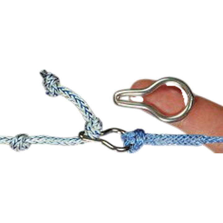 Clamcleat Q-Loks Edelstahl-Leinenklemme mit 2x 1 m Seil und Anleitung CL5001