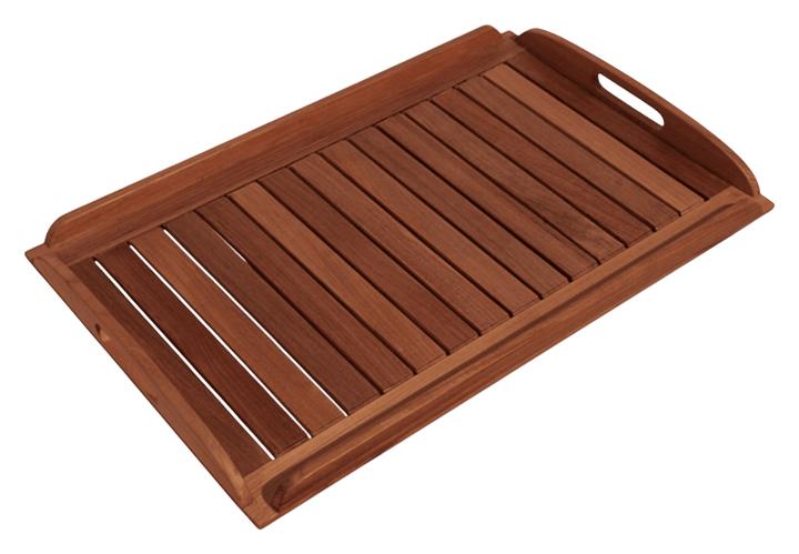 Eude Tablett Teak offen 58 x 38 cm