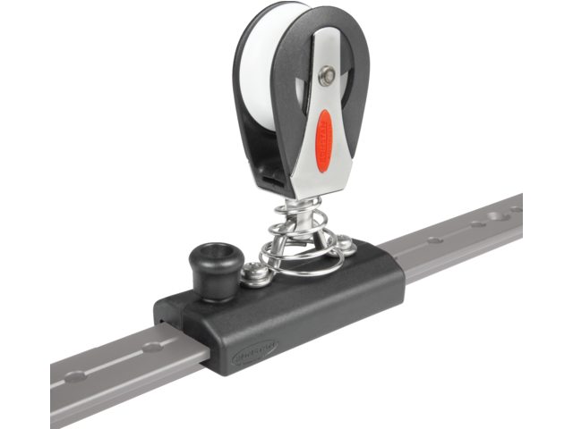 Ronstan RC72533S Schlitten mit Stopper und stehendem 1-Scheiben-Block auf Feder