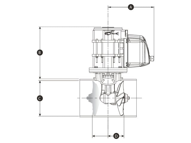 Lewmar Proportionales Bugstrahlruder 185TT 5 kW 24 V