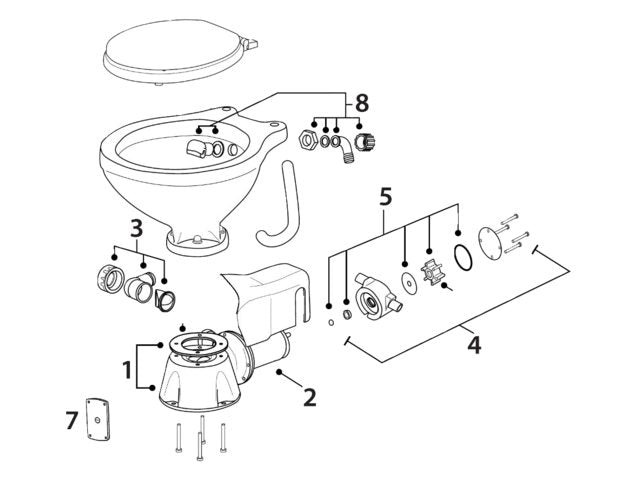 Talamex elektrischer 12-V-Toilettenmotor