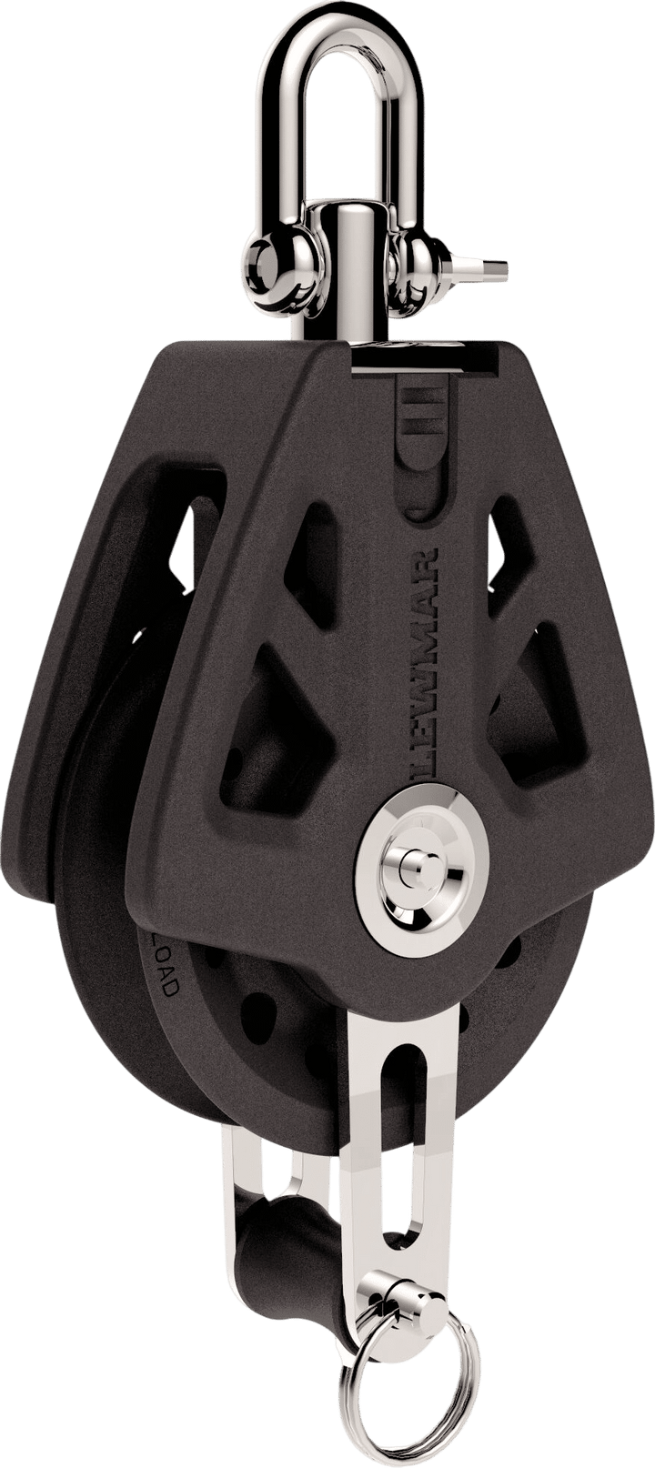 Lewmar Synchro Block einfach mit Bügel 105 mm schwarz 29921054BK