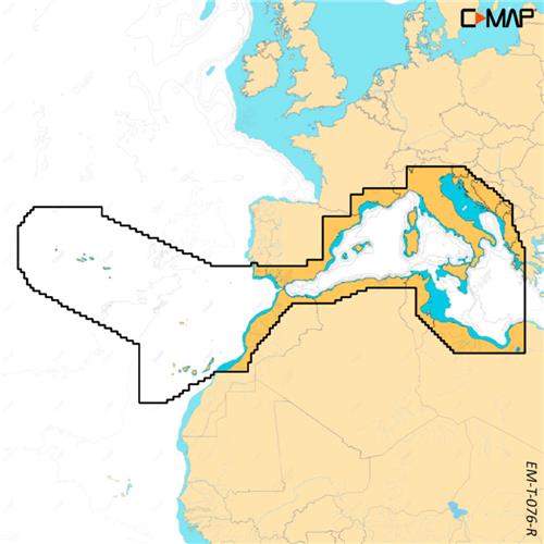 C-MAP Speicherkarte REVEAL X - Westliches Mittelmeer