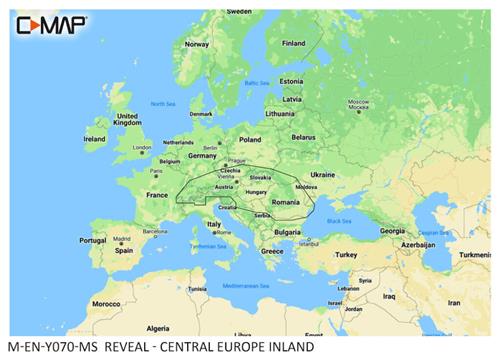 C-MAP Speicherkarte REVEAL - Mitteleuropa Binnengewässer