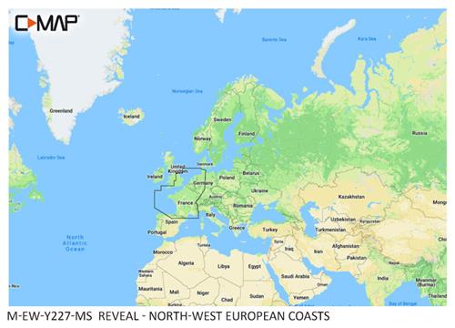 C-MAP geheugenkaart REVEAL - North-West Europese Kust