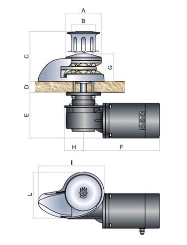Italwinch ORCHID ankerlier 230-400V 2000W / ketting 12mm ISO