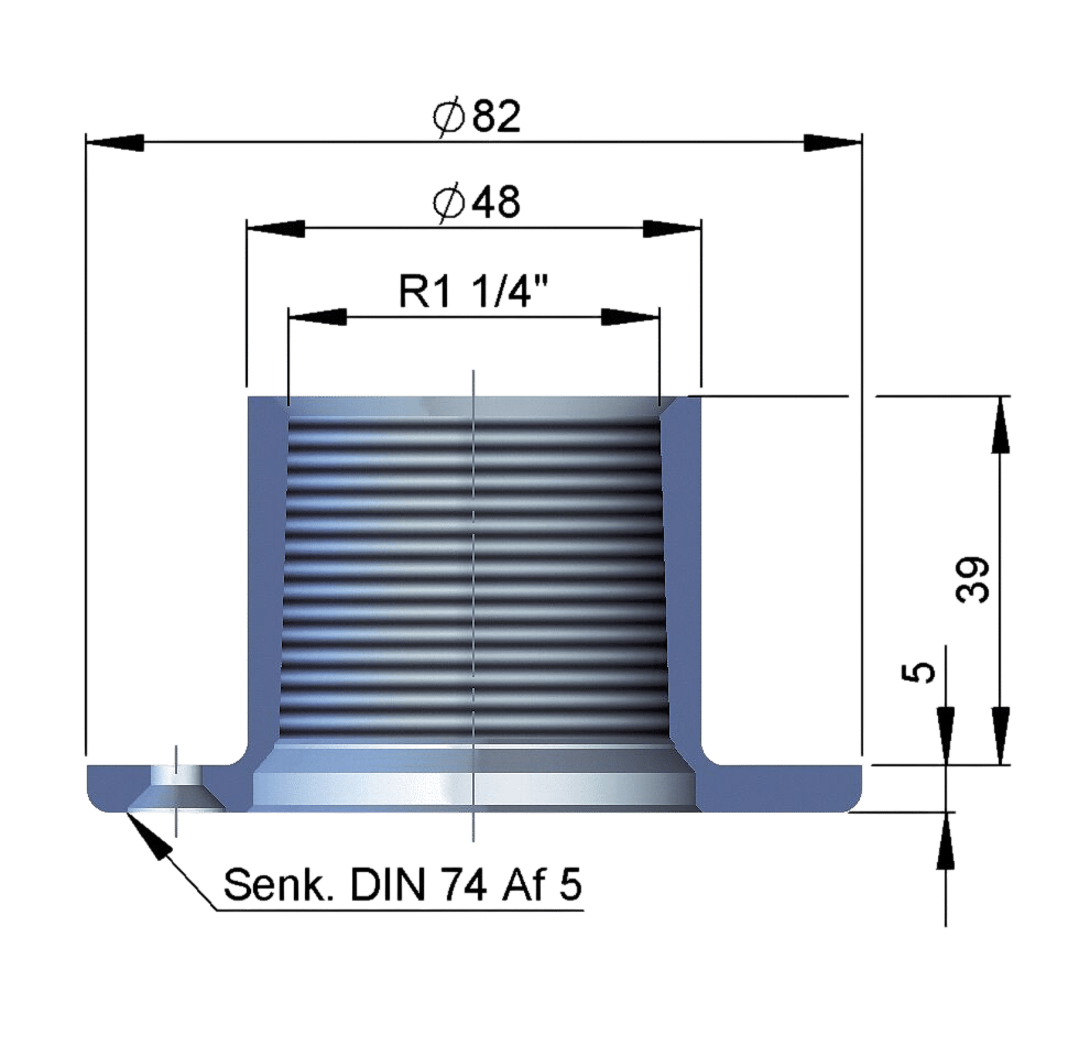 Pfeiffer Deckel Aluminium Diesel 1 1/4
