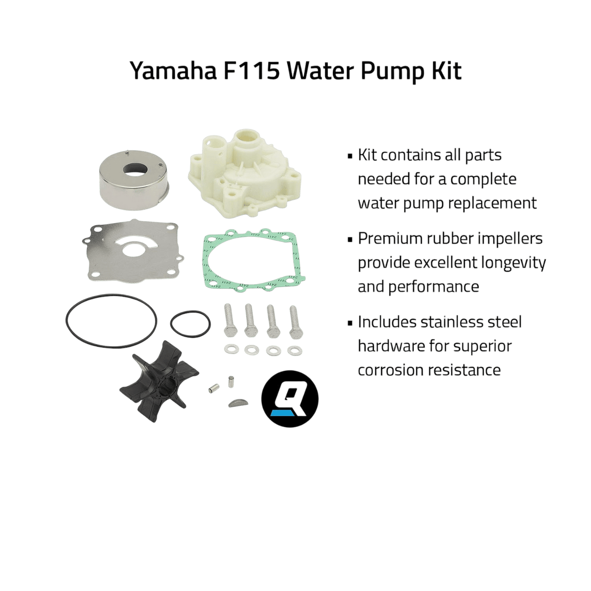 Quicksilver Wasserpumpen-Servicekit für Yamaha F115 8M6012803