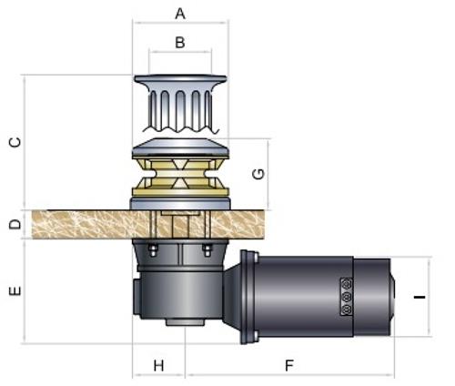 Italwinch SMART R3 ankerlier 24V 1500W / ketting 8mm
