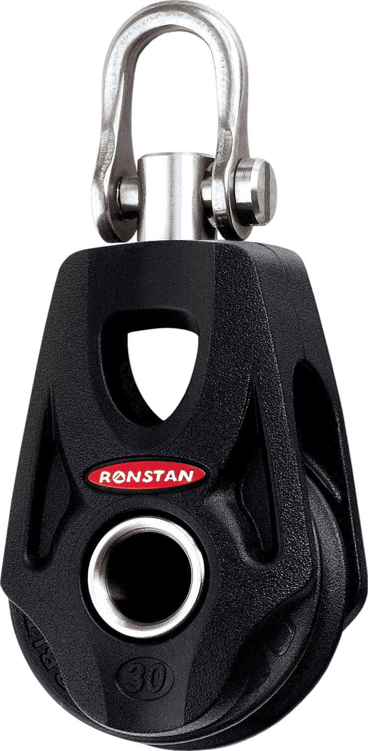 Ronstan RF35100D Block 30 mm einfach mit Hundsfott und Wirbel