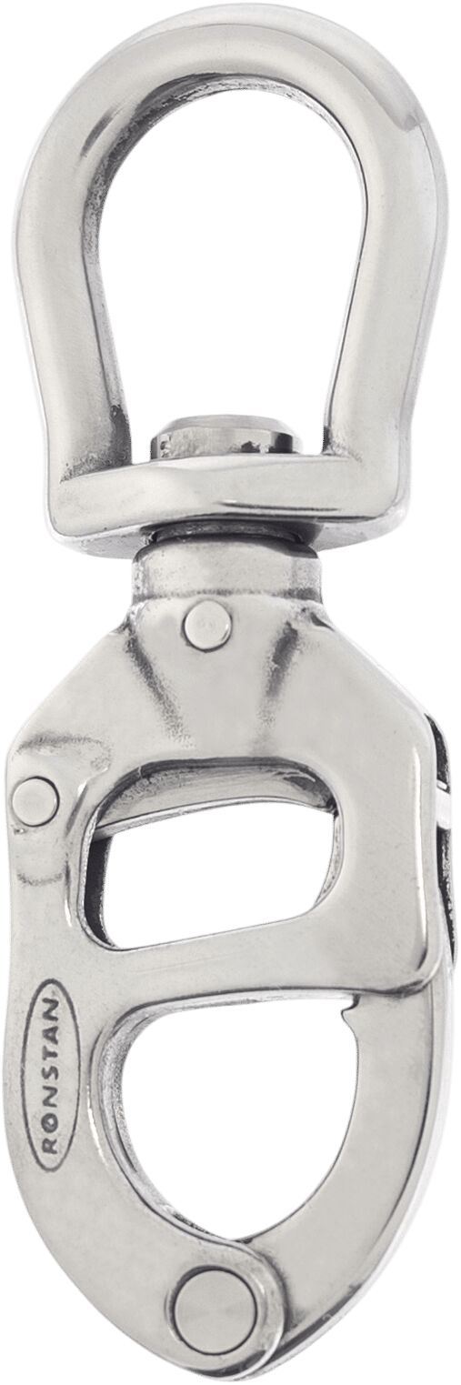 Ronstan RF7120 Schnappschäkel mit großem Wirbelauge 89 mm
