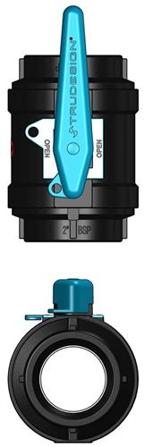 Tru Design Kugelhahn schwarz 2” BSP