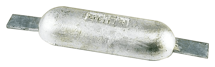 Talamex Rumpfanode Aluminium mit Streifen 0,60 kg 110 x 60 x 28 mm