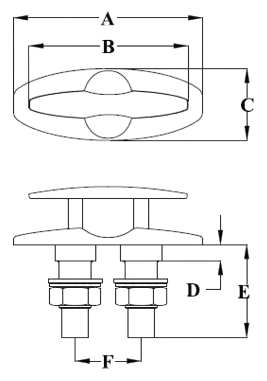 Talamex versenkte Klampe 220 mm