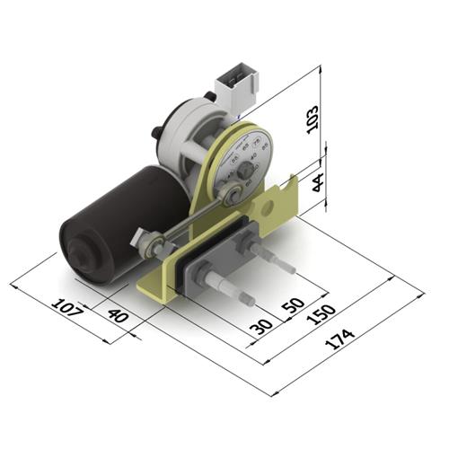 EWT ruitenwisser 223KGO 12V 65° 23Nm glas 17mm