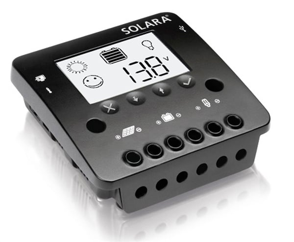 Solara Laderegler mit LCD, 12-24V 20A DUO