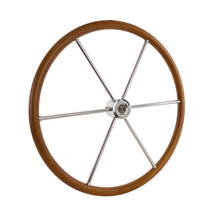 Talamex Steuerrad Teak/Edelstahl 6-Speichen 500 mm